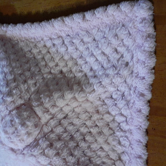 Okie Dokie Elephant Baby Blanket Pink Polka Dots Textured Plush Security Lovey - Picture 7 of 10